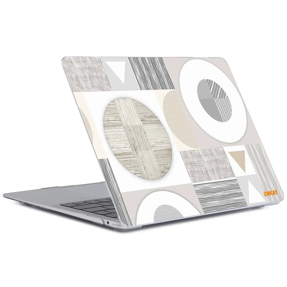 ENKAY HAT PRINCE for MacBook Pro 13 inch (2016-2017) A1706 A1708/(2018-2019) A1989/(2019) A2159 Geometry Series Pattern Design Hard PC Laptop Protective Cover Case Polycarbonate Notebook Shell - Geometry No.3 - 2