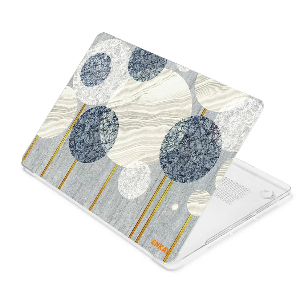 ENKAY HAT PRINCE for MacBook Air 13 inch (2018-2019) A1932 Geometry Series Crystal Clear Hard PC Laptop Protective Case Polycarbonate Notebook Cover - Geometry No.2 - 4