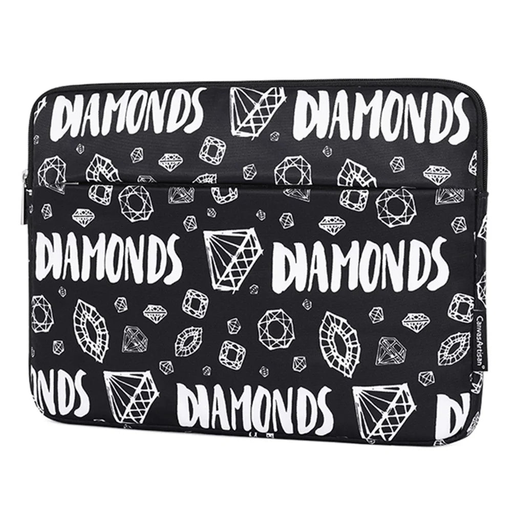 CANVASARTISAN H15-11 Diamond Pattern Soft Lining Laptop Sleeve Storage Bag Notebook Carrying Case for 12-inch Notebook - 2