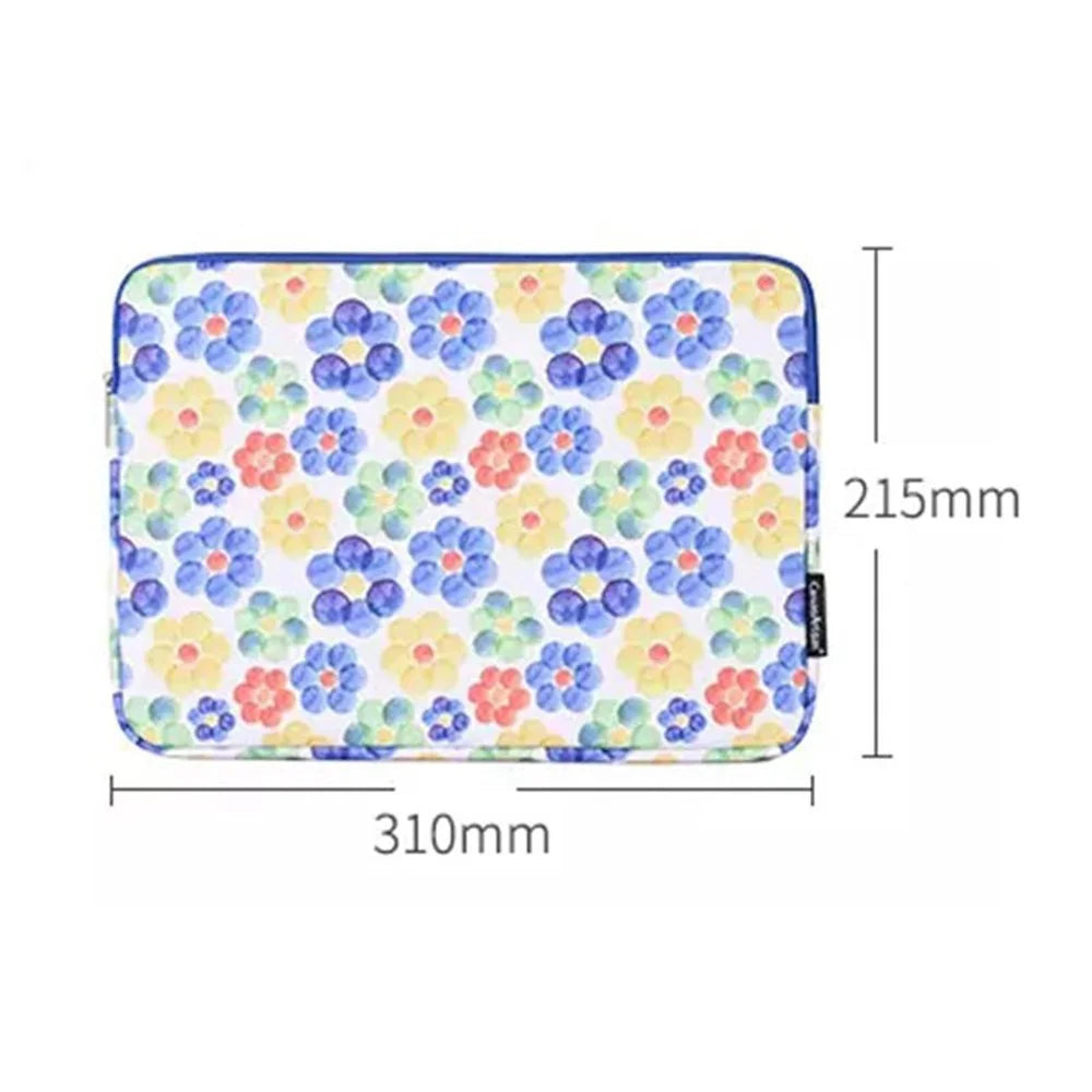 CANVASARTISAN G51-01 Flower Printing Ultra-thin Laptop Sleeve Soft Lining Leather Notebook Bag for 11-inch Laptop - 6