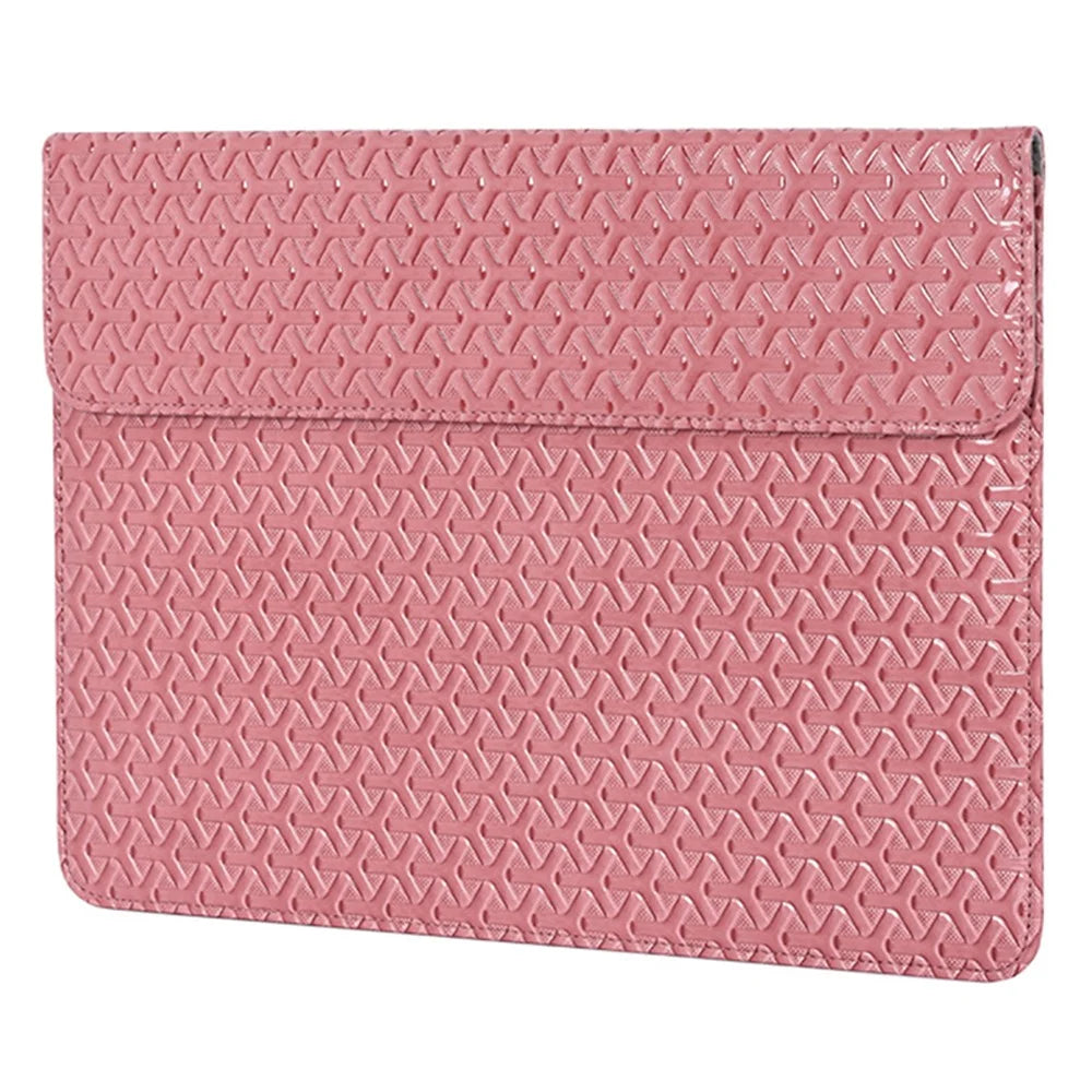 CANVASARTISAN EL30-01 Wear-resistant PU Leather 13 inch Laptop Carrying Case Scratch-proof Woven Texture Tablet Sleeve Bag with Magnetic Buckle - 2