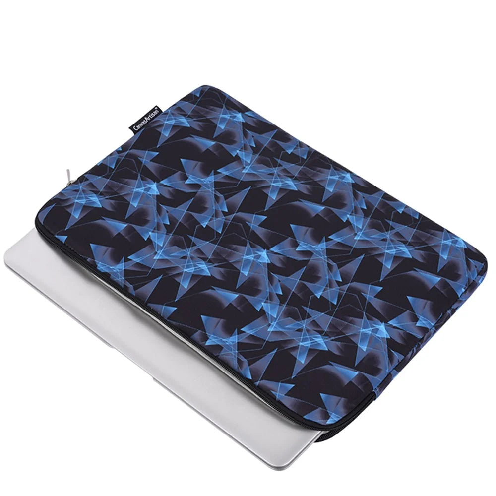 CANVASARTISAN H11-01 3D Diamond Pattern Laptop Notebook Protective Sleeve Bag - Blue/for 11-inch Laptop - 3