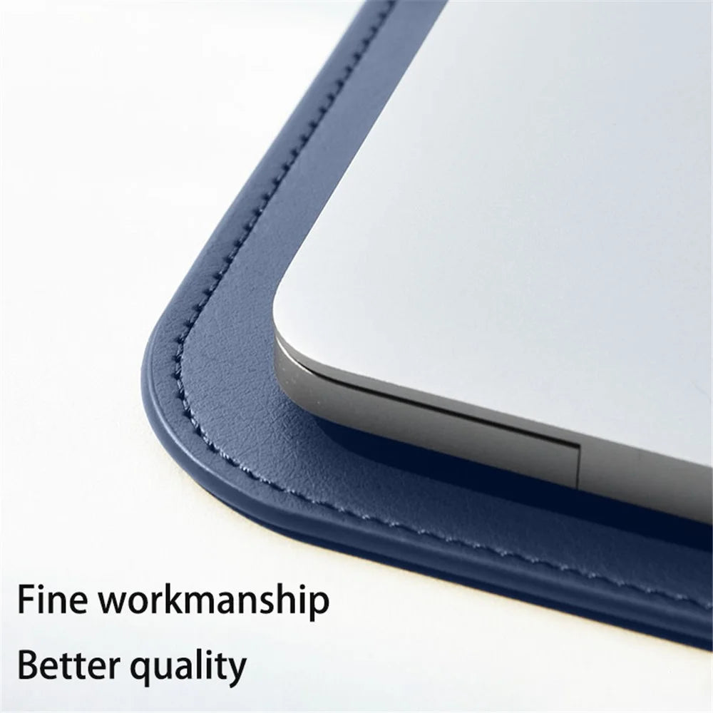 WIWU Skin Pro II Series Notebook Sleeve Bag for MacBook Pro 14 inch 2021 Waterproof Slim PU Leather Laptop Cover - Blue - 6