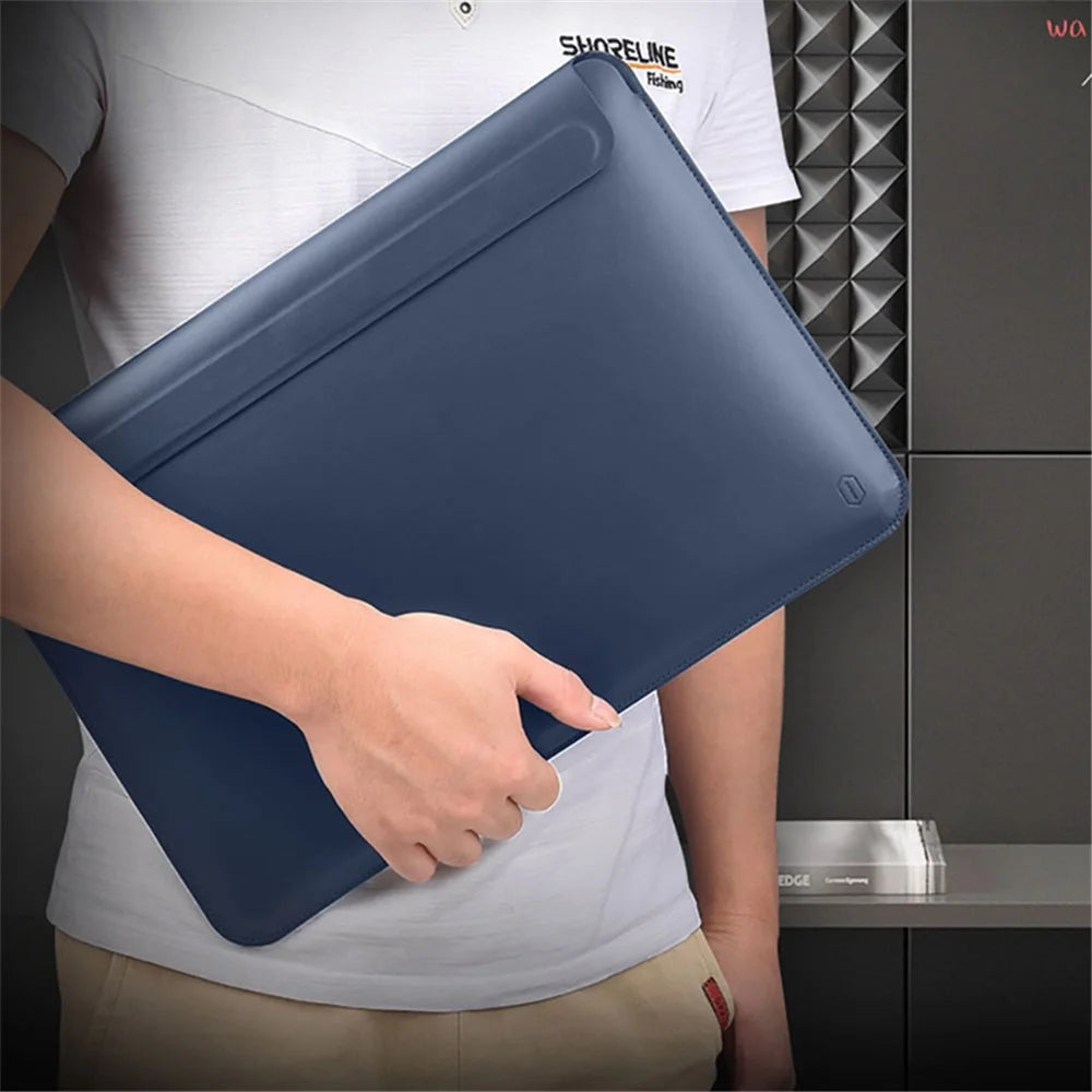 WIWU Skin Pro II Series Waterproof Ultra-thin PU Leather Laptop Sleeve Bag for MacBook Pro 16 inch 2021 - Brown - 2