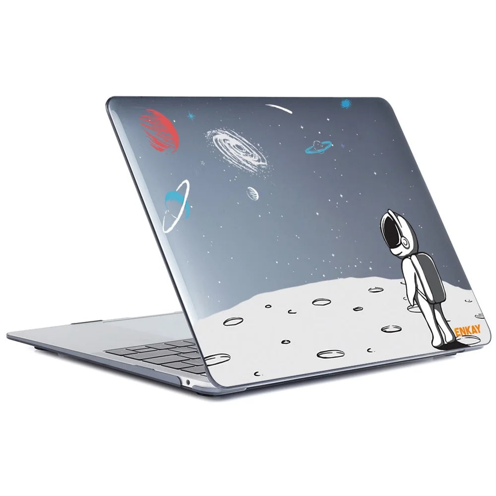 ENKAY HAT PRINCE Hard PC Laptop Case for MacBook Pro 14 inch (2026) A3427 A3426 / (2025) A3434 A3112 A3185 A3401 / (2024) A2918 A2992 / (2023) A2779 / (2022) / (2021) A2442 with Multiple Spaceman Patterns - Backpack - 2