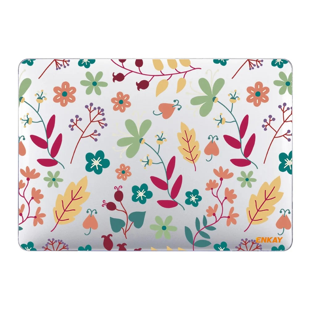 ENKAY HAT PRINCE for MacBook Pro 15 inch (2016-2017) A1707/ (2018-2019) A1990 Flowers Series Patterned Crystal Hard PC Laptop Case with Heat-Dissipating Design - Spring - 3
