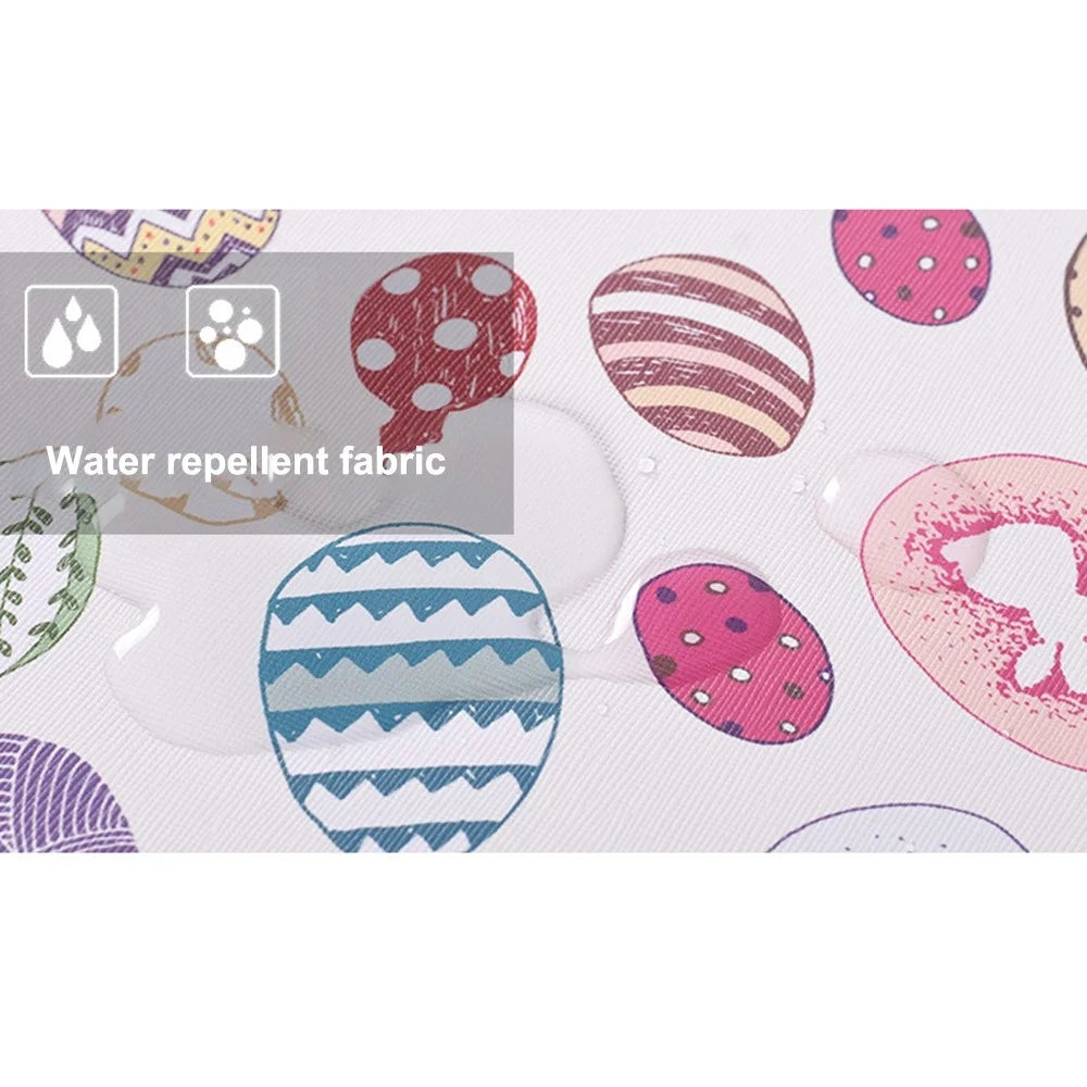CANVASARTISAN G52-T0111 2Pcs/Set 14-inch Notebook Carrying Bag with Small Bag Easter Bunny and Eggs Pattern PU Laptop Sleeve - 7