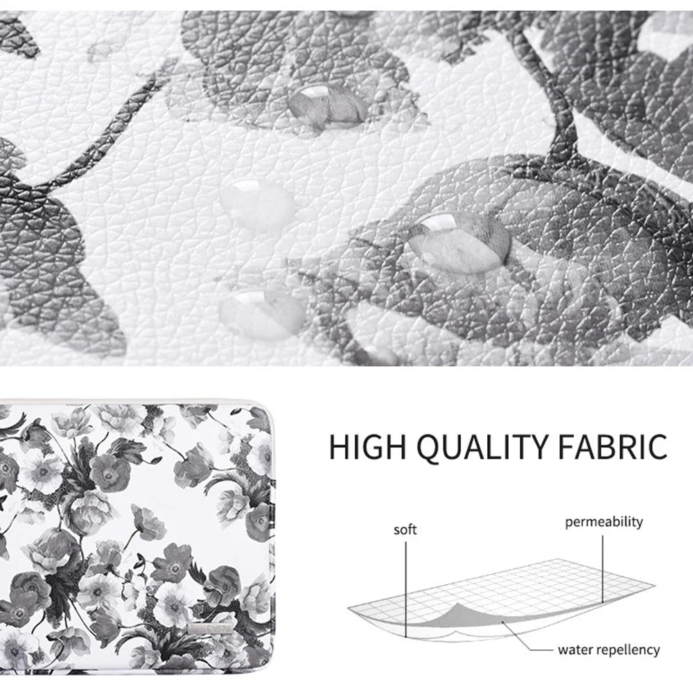 CANVASARTISAN G1-01 Shockproof Sleeve Bag for 14 inch Laptops Digital Printing Flower Pattern Anti-scratch Carry Case - 6