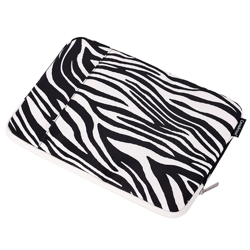 CANVASARTISAN H33-19 13 inch Anti-dust Laptop Sleeve for MacBook Air Waterproof Zebra Pattern Convenient Carrying Notebook Computer Protection Bag - 4
