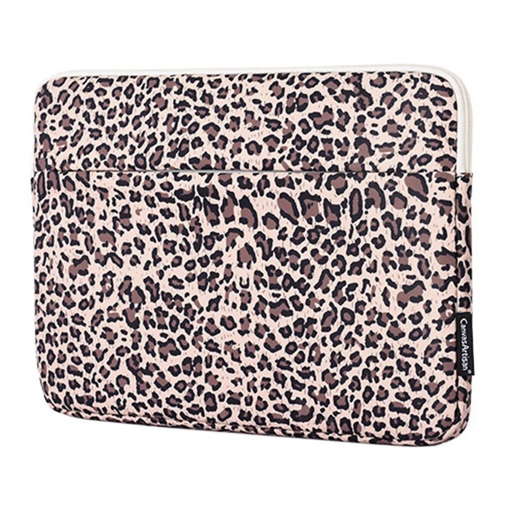 CANVASARTISAN H31-11 Portable Carry Case for 13-inch Laptops Shockproof Sleeve Bag Leopard Printed Water Resistant Slim Bag - Yellow - 6