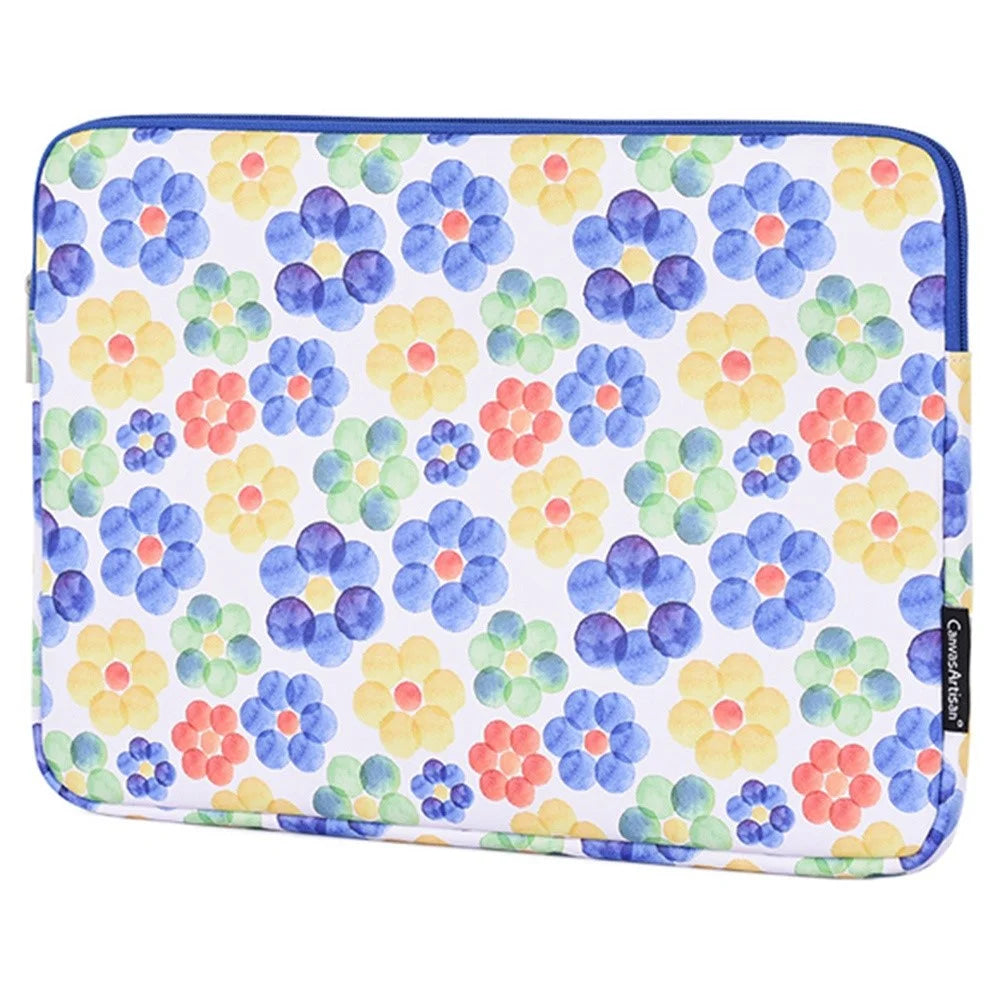 CANVASARTISAN G51-T0121 for 13-inch Notebook Big Flower Watercolor Painting Laptop Liner Bag with Small Bag Set - 4