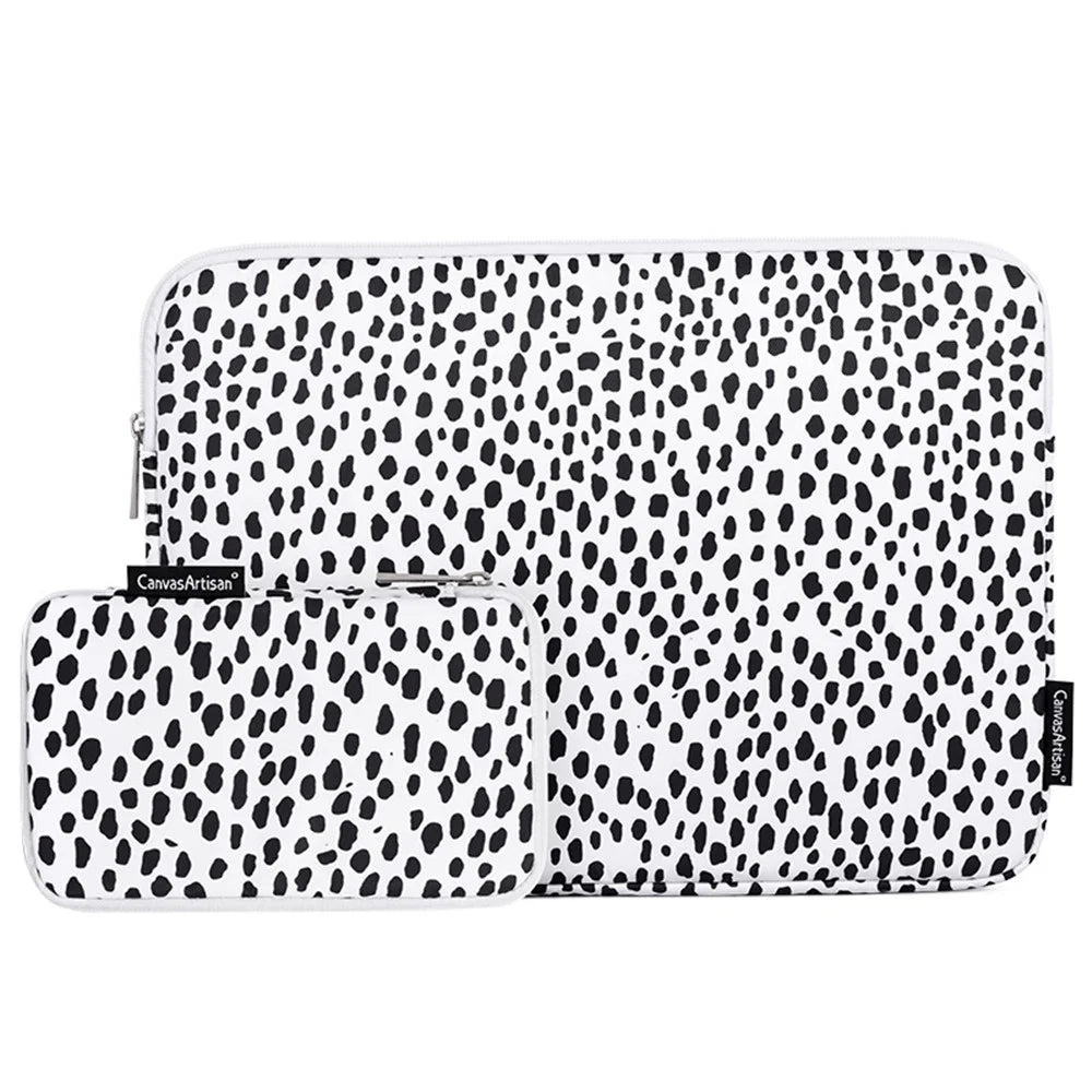 CANVASARTISAN H36-T0121 Water-Proof Cow Grain Patterned Laptop Protective Sleeve Bag with Small Bag for 11-inch Notebook - 1