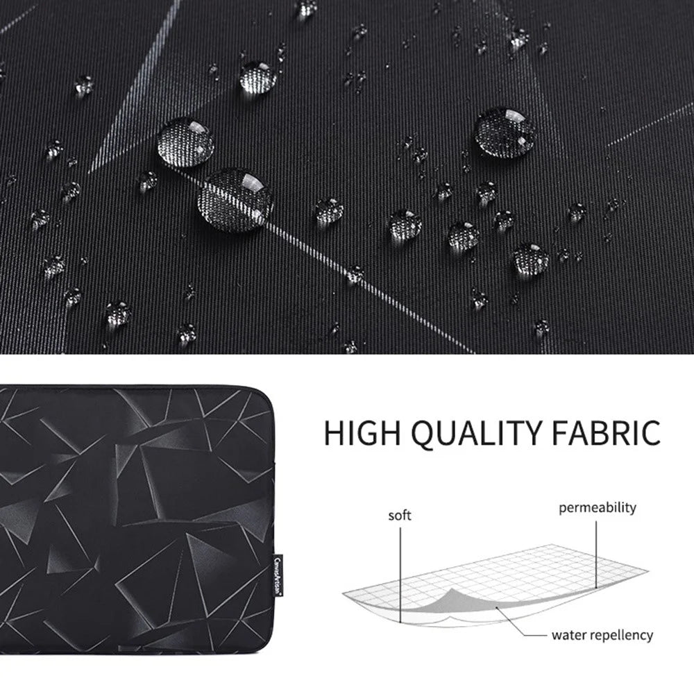 CANVASARTISAN H6-01 Anti-drop Portable Sleeve Bag for 15-inch Laptops Shockproof Carry Case Triangle Geometric Printed Notebooks Bag - 6