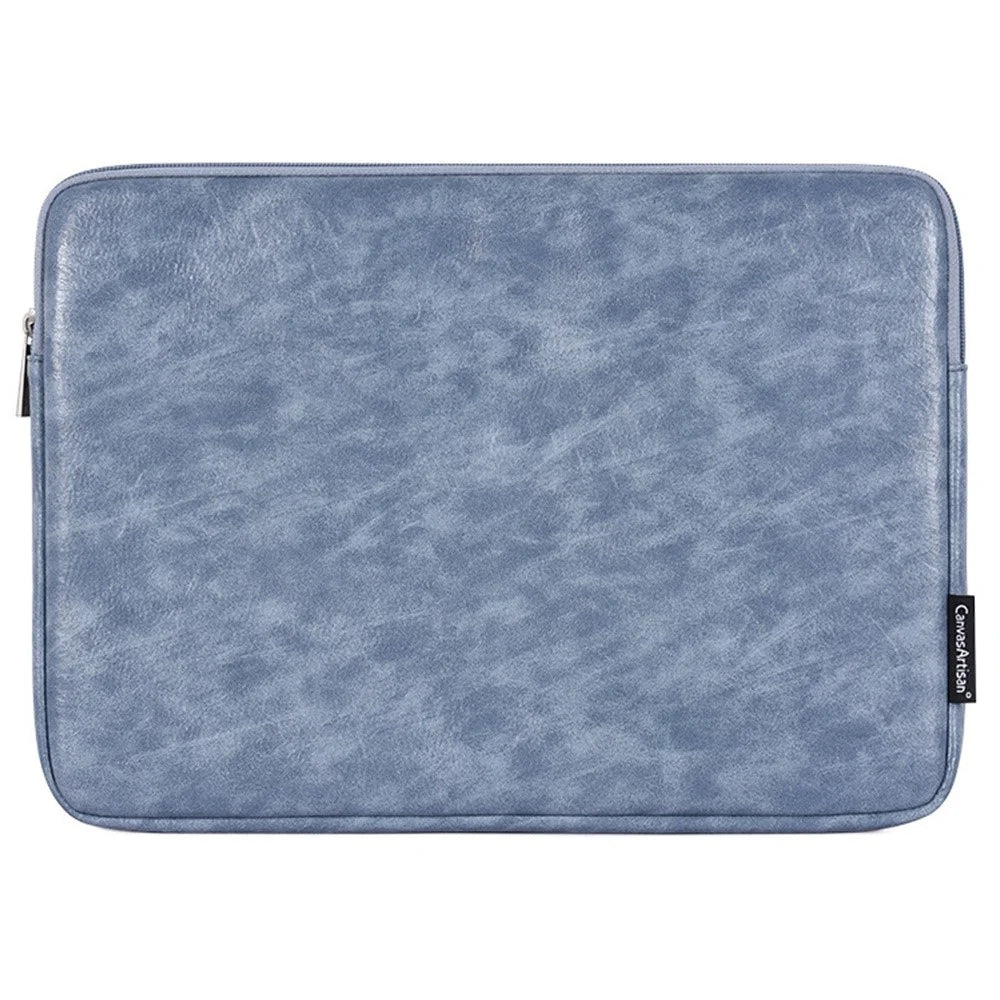 CANVASARTISAN L31-03 Anti-wear PU Leather Storage Bag for 15-inch Laptops Carry Case Portable Sleeve Bag - Blue - 1