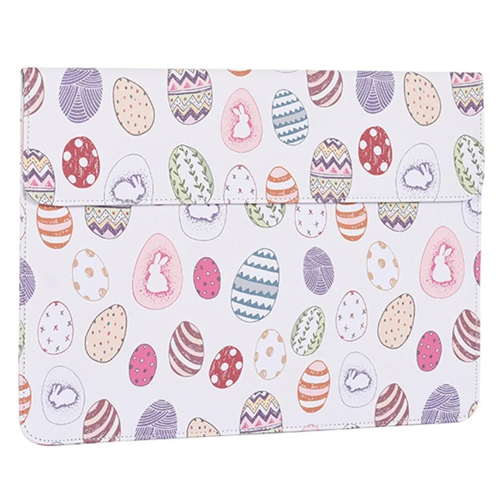 CANVASARTISAN E52-T0121 14-inch Ultra Slim Ellipse Pattern Notebook Carrying Case Magnetic Flap Envelope Laptop Sleeve + Small Bag - 3