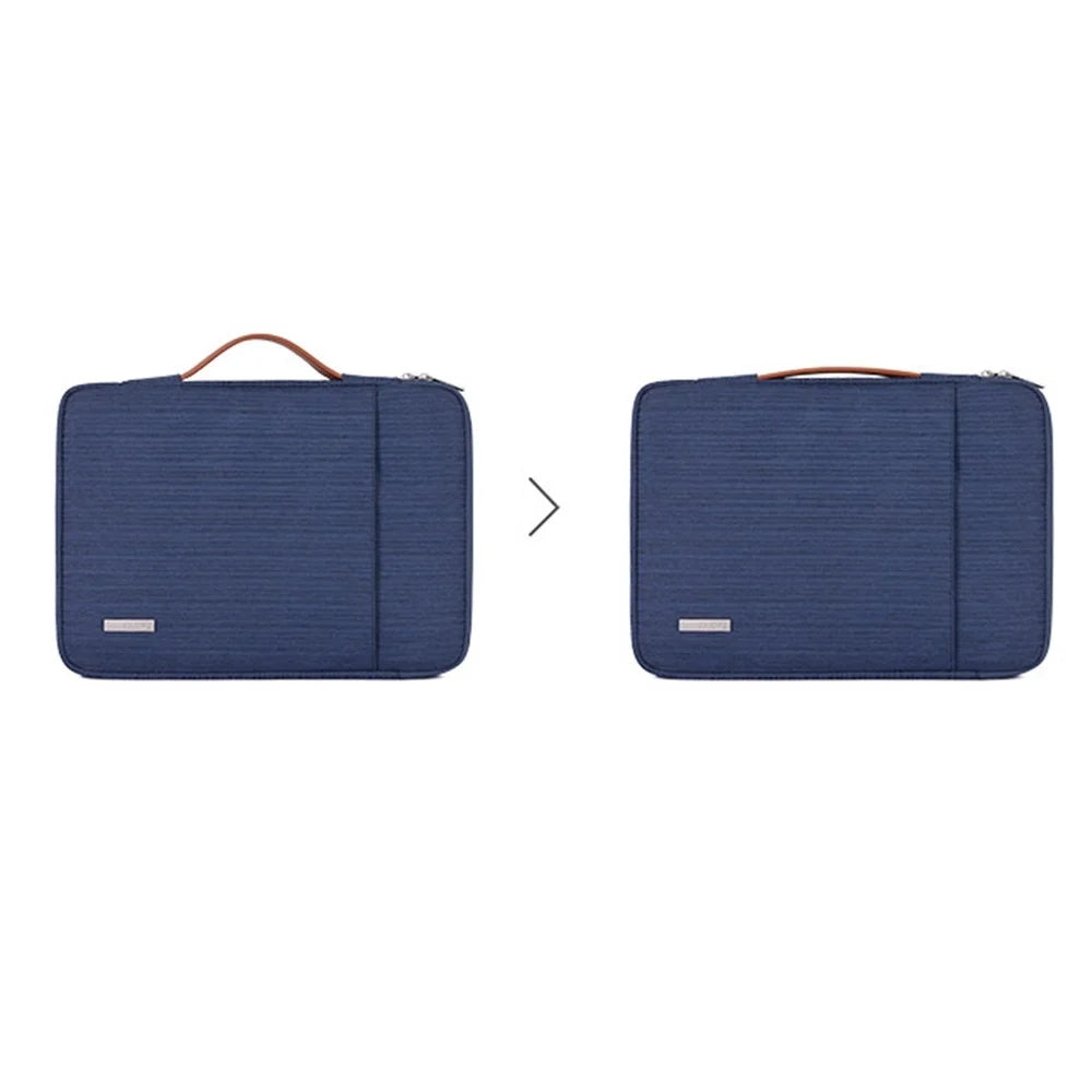 CANVASARTISAN K28-19 13-inch Laptop Sleeve Shockproof Notebook Zipper Case with Vertical Pocket - Blue - 7