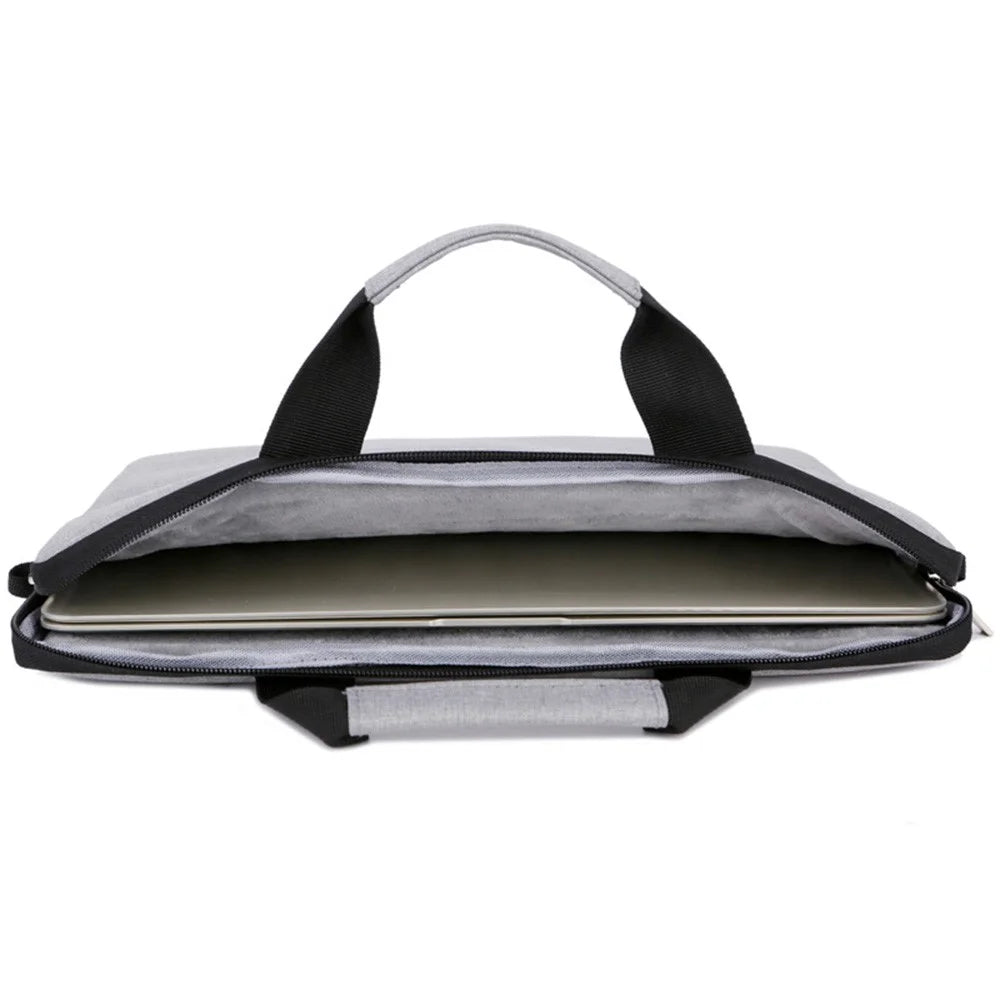 OKADE B022 15.6inch Notebook Soft Lining Protective Bag Anti-drop Laptop Handbag (with Shoulder Strap) - Grey - 6