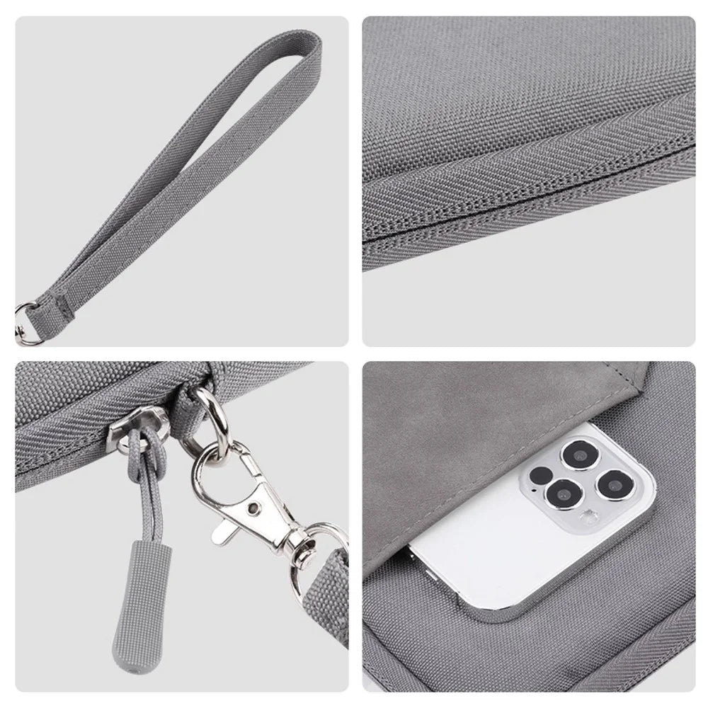 HAWEEL HWL7017 Shockproof Carry Case for iPad mini 7.9-8.4 inch Scratch Resistant Tablets Zippered Sleeve Bag with Outer Pouch - Grey - 6