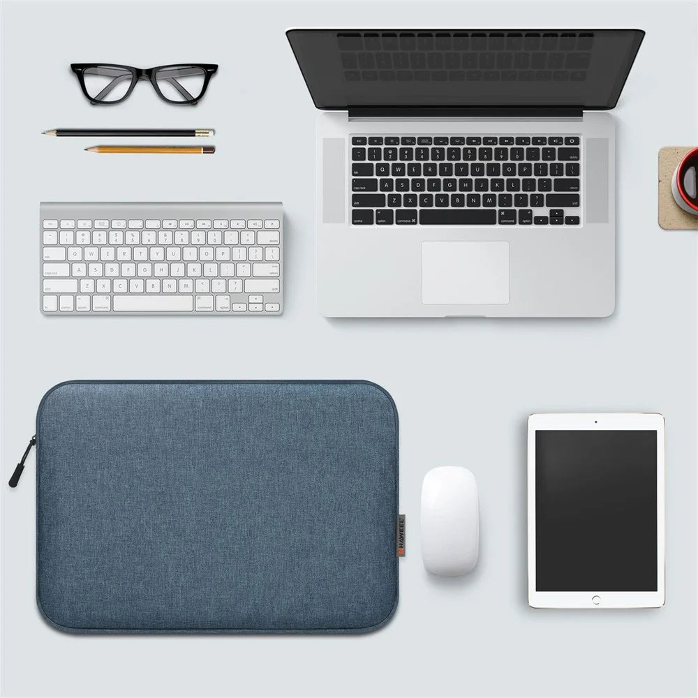 HAWEEL HWL7015 For MacBook Pro 14 inch (2021) / 15 inch (2013) / (2016) Protective Carrying Case Scratch Resistant Zippered Sleeve Bag (37 x 26cm, 14-15 inch) - Blue - 2