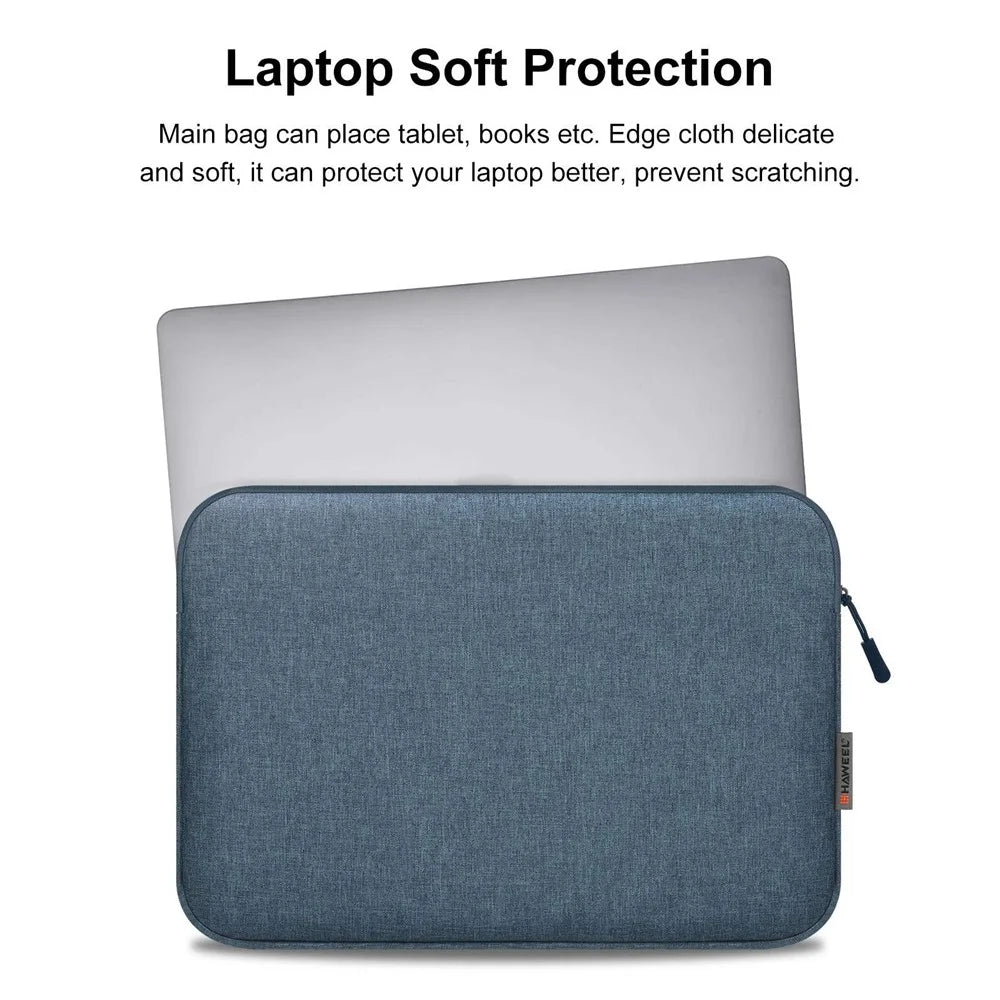 HAWEEL HWL7015 For MacBook Pro 14 inch (2021) / 15 inch (2013) / (2016) Protective Carrying Case Scratch Resistant Zippered Sleeve Bag (37 x 26cm, 14-15 inch) - Blue - 4