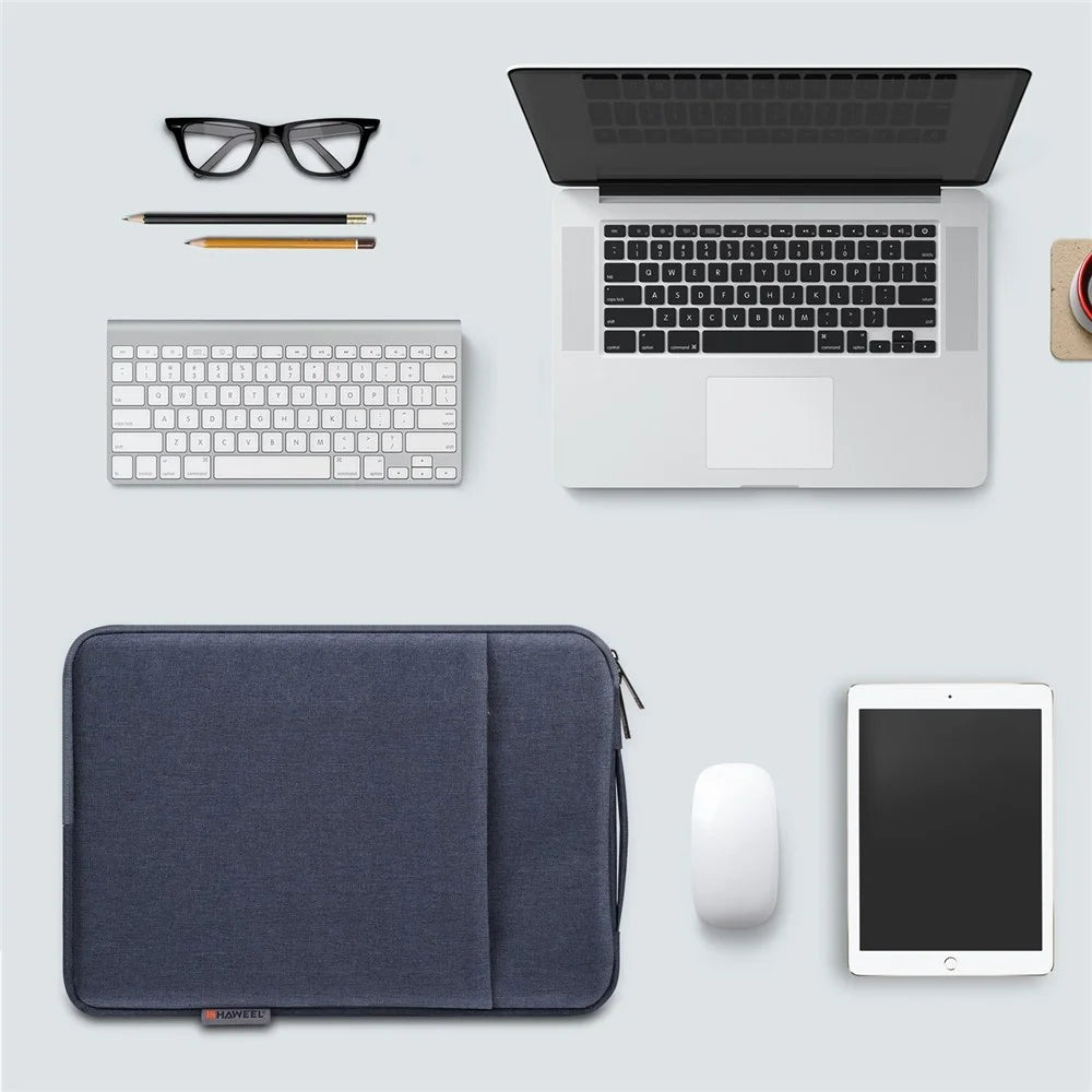 HAWEEL HWL7021 For 15-16.7 inch Macbook Pro 15 inch (2016) / (2018-2019) / 16 inch (2022) Slim Carrying Case Shockproof Laptop Sleeve Bag with Handle - Blue - 2