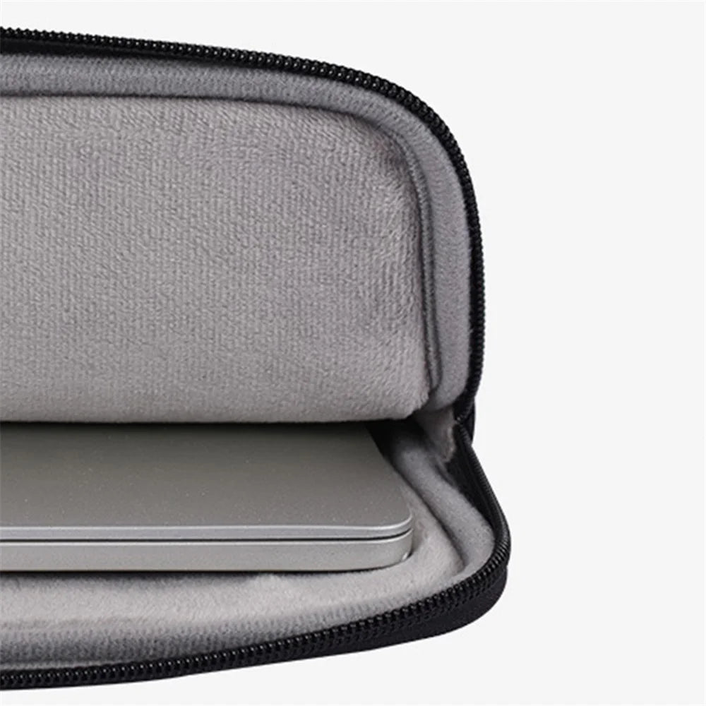 CANVASARTISAN L38-T0311 Anti-Scratch Sleeve Bag for 13 inch PU Leather Laptops Carry Case Portable Slim Case with Small Bag - Black - 2