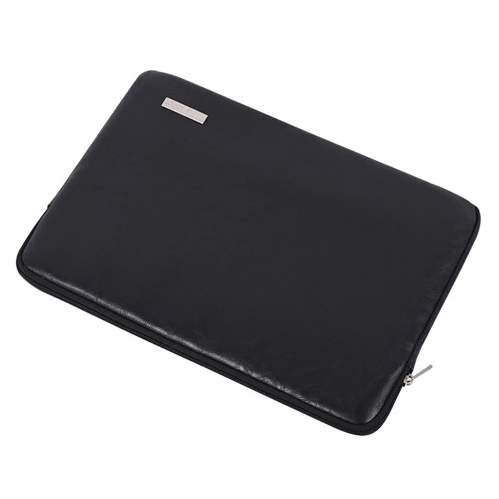 CANVASARTISAN L38-T0311 Anti-Scratch Sleeve Bag for 13 inch PU Leather Laptops Carry Case Portable Slim Case with Small Bag - Black - 6