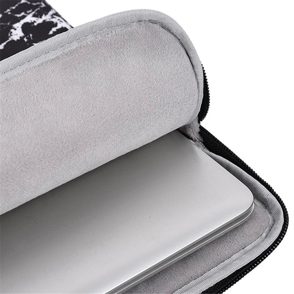 CANVASARTISAN H32-11 11-inch Laptop Carrying Bag Waterproof Printed Notebook Protective Sleeve with Front Pocket - Black - 5