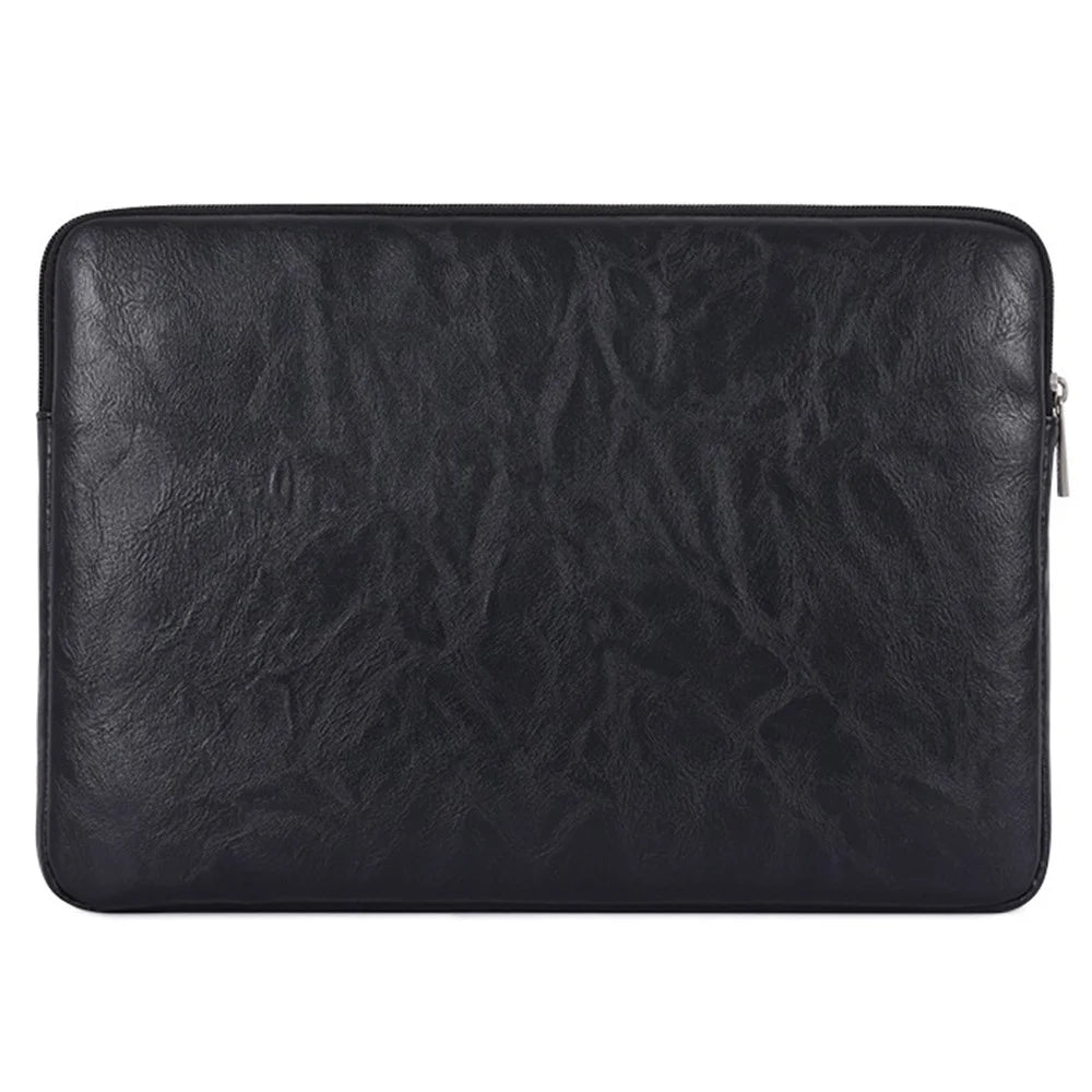 CANVASARTISAN L38-T0311 PU Leather Carrying Case for 14 inch Portable Sleeve Bag Laptops Slim Case with Small Bag - Black - 4