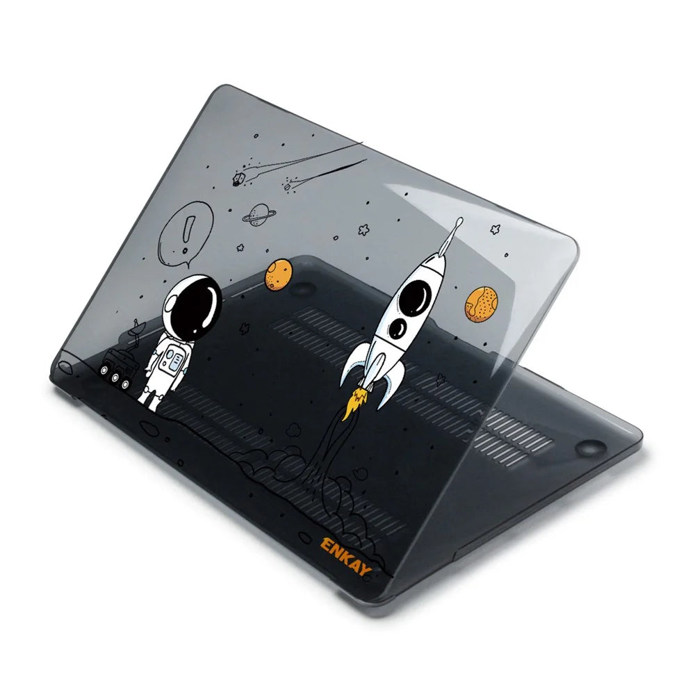 ENKAY HAT PRINCE for MacBook Pro 16 inch (2019) A2141 (EU Version) Laptop Cover Astronaut Pattern Hard Protective Case with Slim TPU Keyboard Film + Anti-dust Plugs - Astronaut No.1 - 2