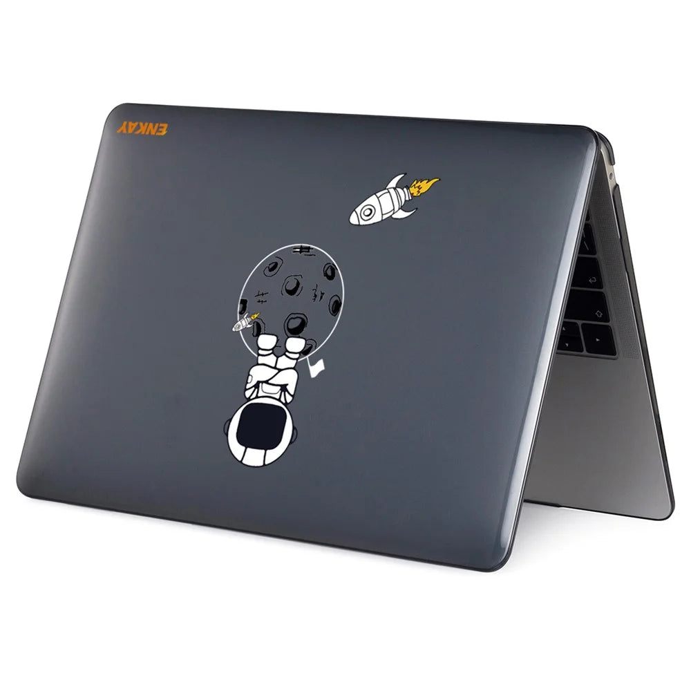 ENKAY HAT PRINCE For MacBook Pro 13 inch (2020) A2251 / A2289 / A2338 (US Version) Protective Cover Astronaut Pattern Anti-Scratch Laptop Case with TPU Keyboard Film + Dust-Proof Plugs - Astronaut No.4 - 6