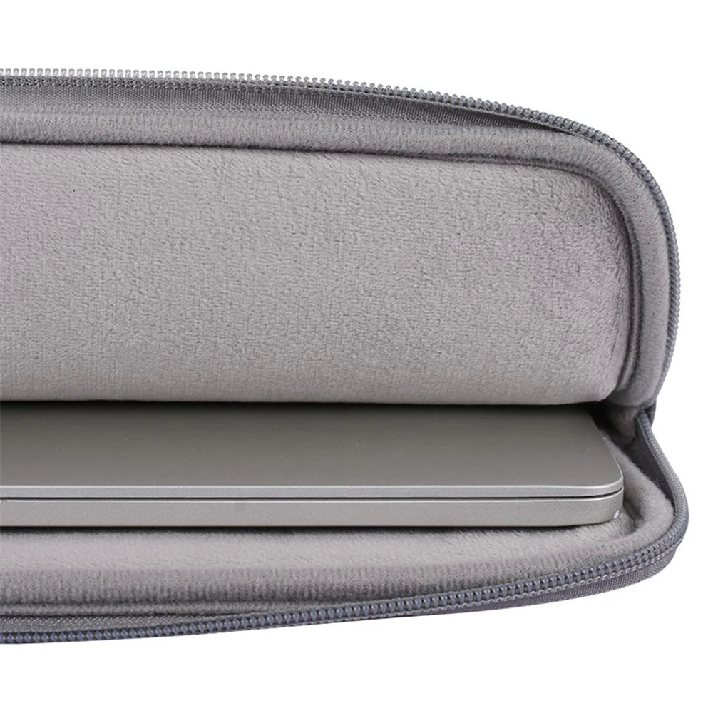 CANVASARTISAN L38-06 Ultra Thin Sleeve Bag for 15 inch Laptop PU Leather Carrying Case Notebook Portable Bag - Grey - 5