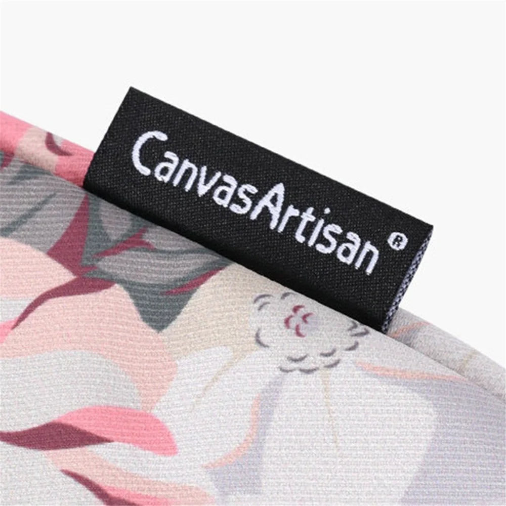 CANVASARTISAN H40-01 Shockproof Sleeve Bag for 14-inch Laptops Portable Storage Bag Rose Pattern Printed Carrying Case - Grey - 6