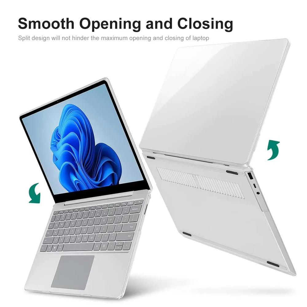 ENKAY HAT PRINCE PC Laptop Case for Microsoft Surface Laptop 5 / 4 / 3 Anti-Drop Notebook Cover Metal Keyboard Version - Transparent - 4
