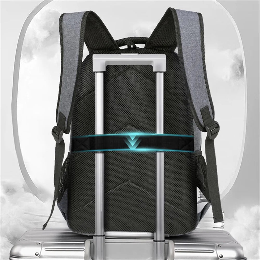 VICTORIATOURIST V906 USB Business Travel Backpack Dual Shoulder 15.6-inch Laptop Bag with USB Port, Upgraded Version - Grey - 7