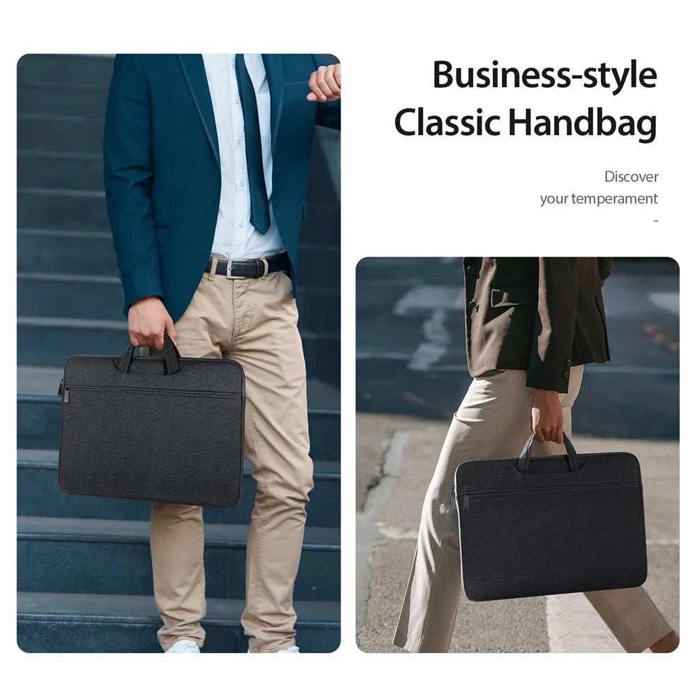 DUX DUCIS LBTC Series 15.5-16 inch Laptop Protective Carrying Bag Polyester Notebook Handbag - Black - 3