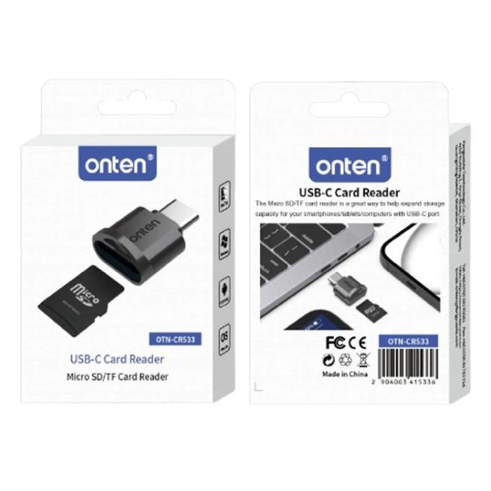 ONTEN OTN-CR533 Type C to Mini SD / TF Card Reader Portable High Speed Data Transfer Adapter - 5