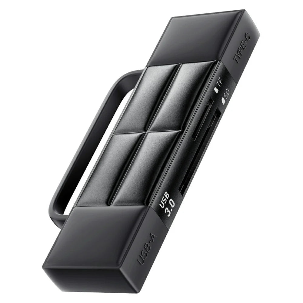 ESSAGER Card Reader USB 3.0 Type-C USB-A 2TB Max Dual SD / TF Card Storage Case for Camera Phone - 1