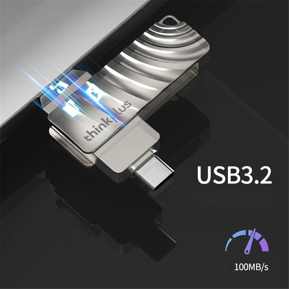 LENOVO THINKPLUS MU232 64GB for iPhone 15 Series Thumb Stick USB+Type-C Data Storage High-speed USB 3.2 Flash Drive - 5