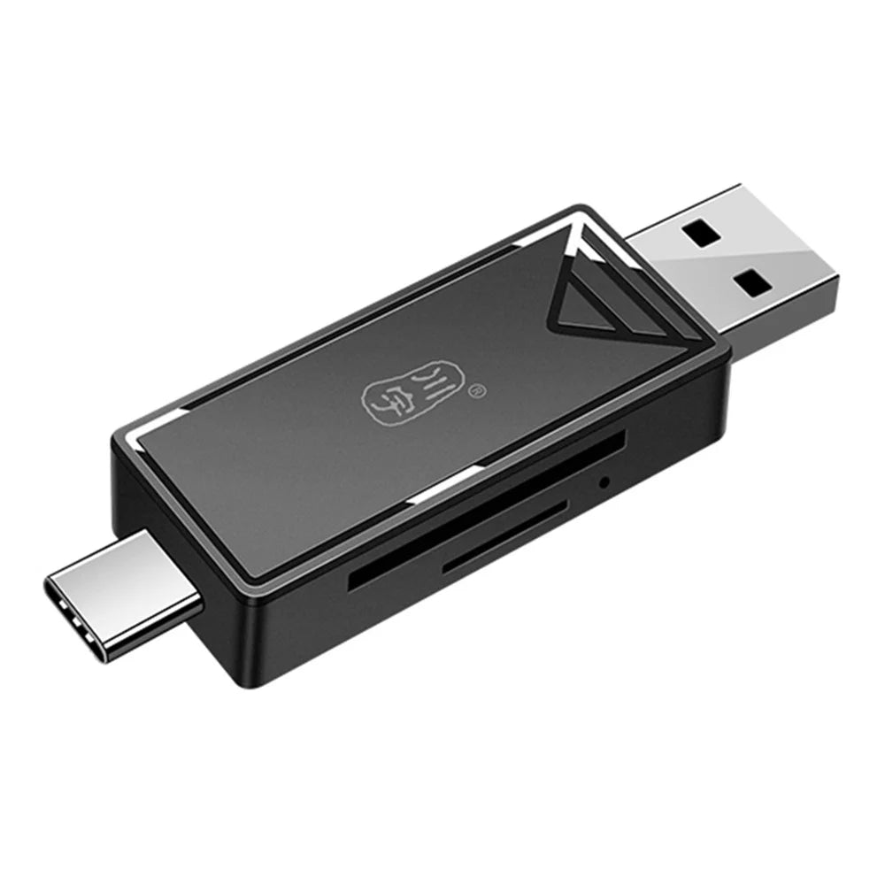 KAWAU C351 USB 3.0 High Speed Type C + USB SD / TF Card Reader Portable OTG Adapter - 1