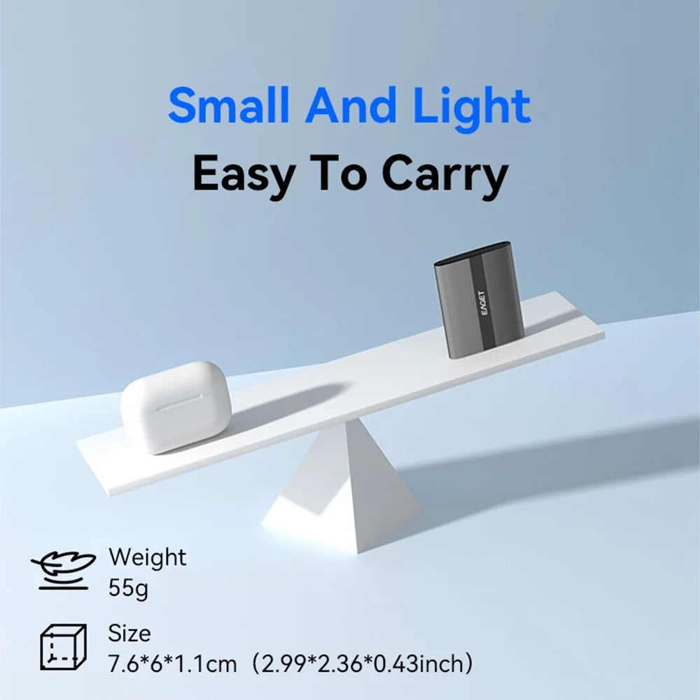 EAGET ET-M8 2TB Portable SSD 500MB / S High Speed Aluminum Alloy Type C External Solid State Drive - 5
