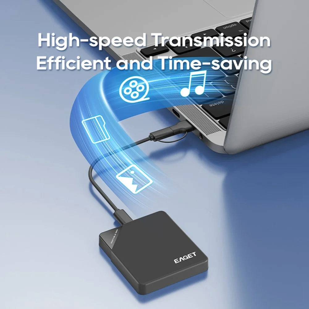 EAGET ET-M9 2TB Portable SSD 5Gbps Type C External Solid State Drive for Windows / Mac / Linux - 4