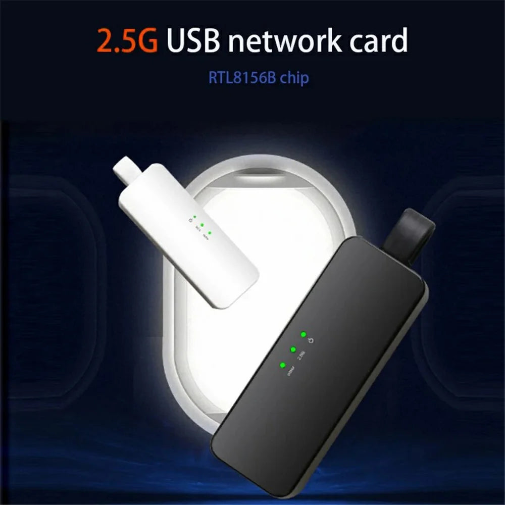 TXA086 2.5G Ethernet Adapter Plug and Play USB to Gigabit Hub Adapter for Notebook / Tablet / TV Box - White - 2