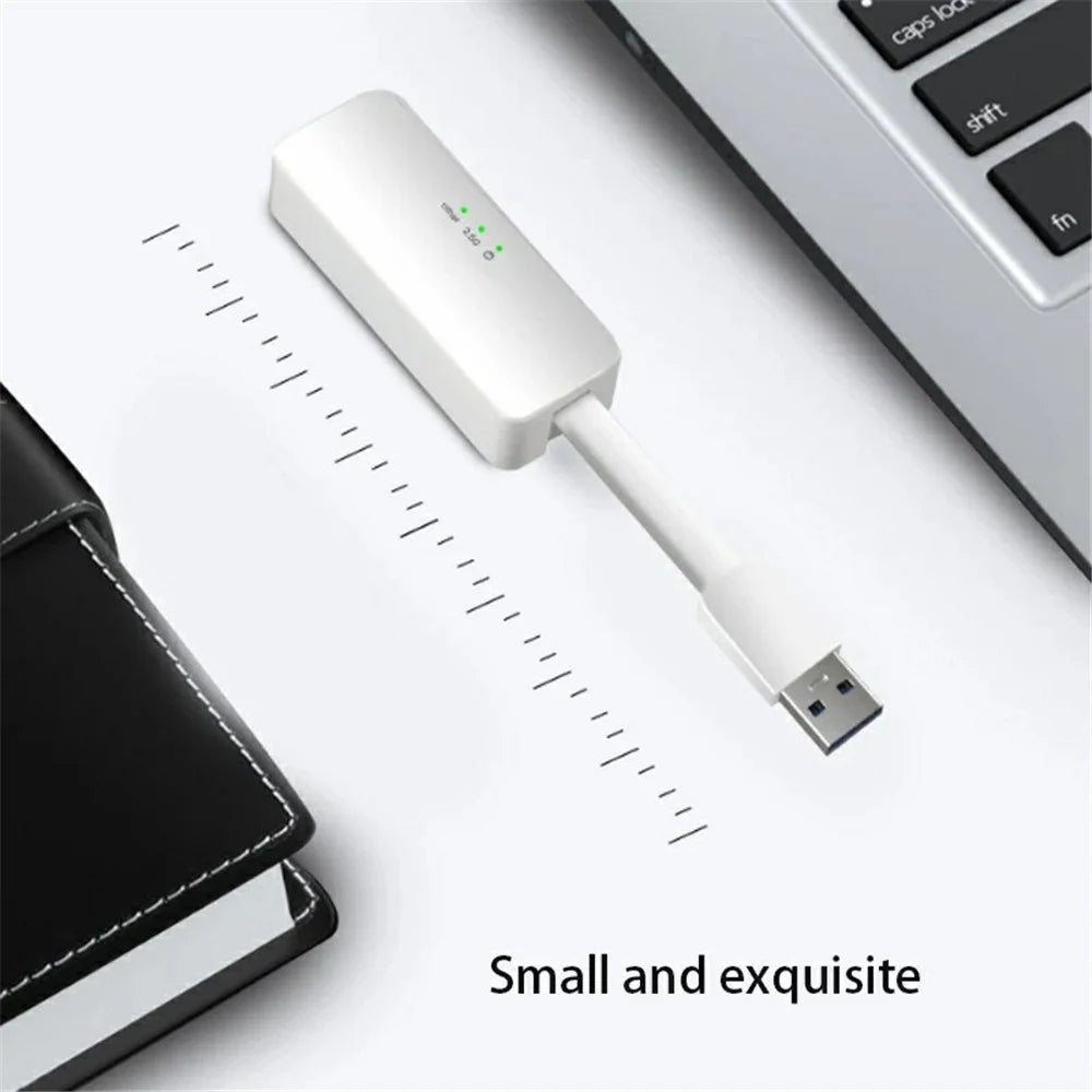 TXA086 2.5G Ethernet Adapter Plug and Play USB to Gigabit Hub Adapter for Notebook / Tablet / TV Box - White - 6