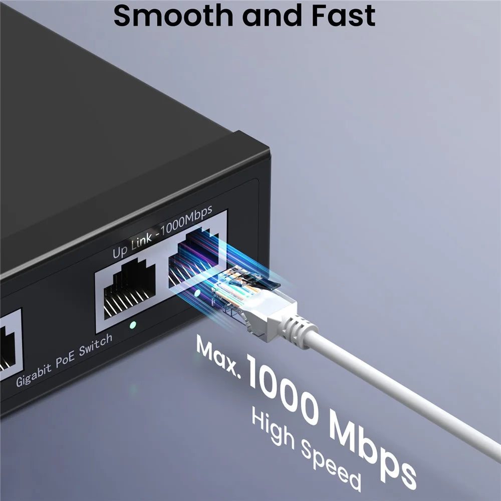 ZOSI Cat5e Ethernet Cable 100 Feet High Speed RJ45 Network Cable for Poe Security Cameras / Switches - 6