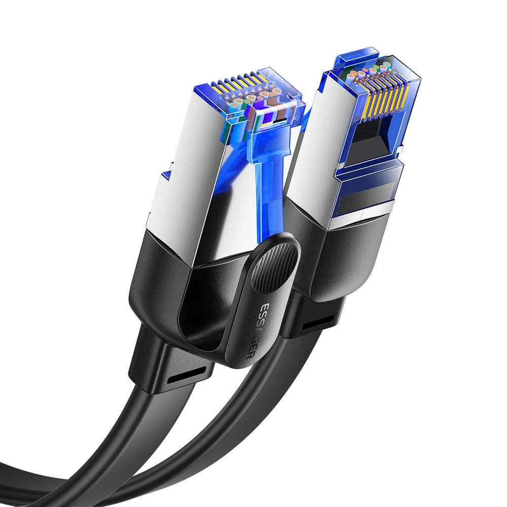 ESSAGER EXCWXY-JH01-P PVC 1m CAT8 Ethernet Flat Cable Home Office 40Gbps 2000MHz Network Cable - 3