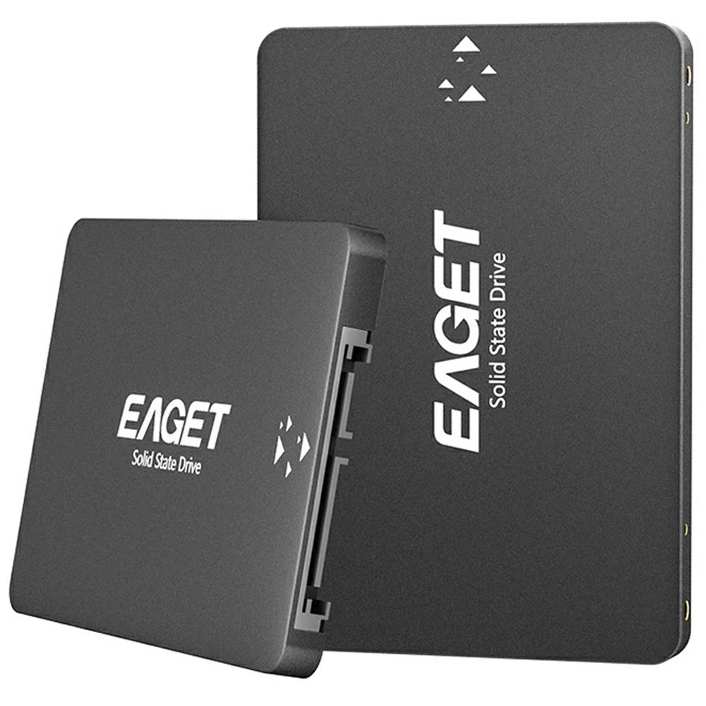 EAGET S205 2TB 2.5 Inch SATA III SSD Disk Case Internal Solid State Hard Drive Enclosure for Laptop Desktop Computer - Black - 1