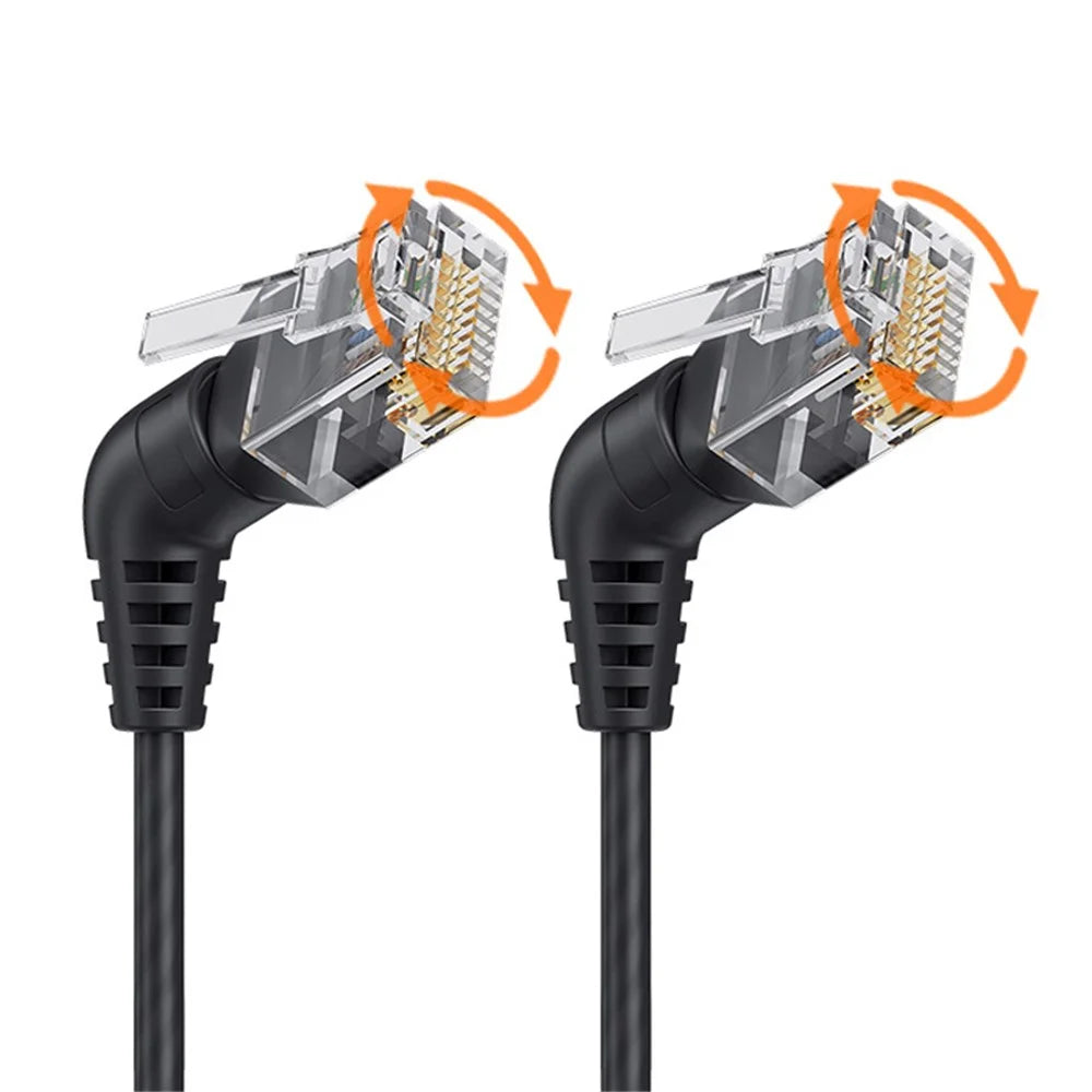 CABLECREATION CL0370 1m Cat6A Patch Ethernet Cable Rotation Head RJ45 Connection Line for Computer Networking - 3