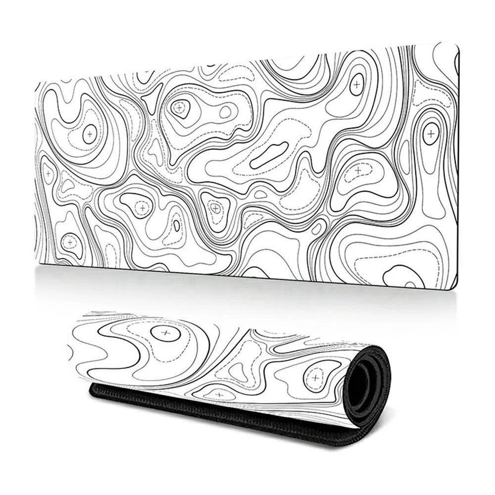 300*800*3mm Thermal Transfer Printing Abstract Pattern Mouse Pad Rubber Desktop Mat - Line-21 - 1