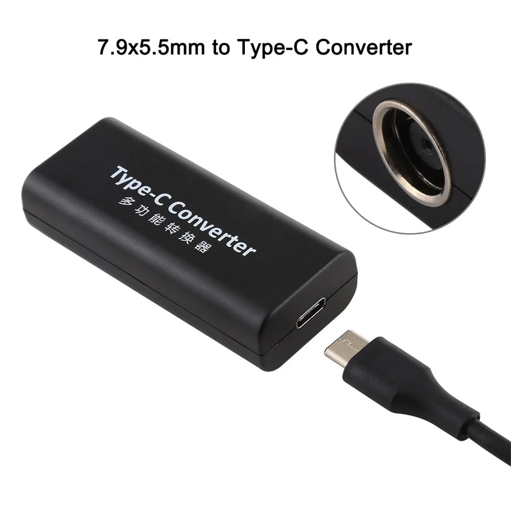 7.9x5.5mm Female to Type-C Female Converter + 15cm Type-C Cable - 4